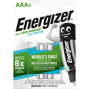 Акумулятор Energizer Extreme AAA 800 мАг 2 шт (7638900416862) ТОП в Рівному