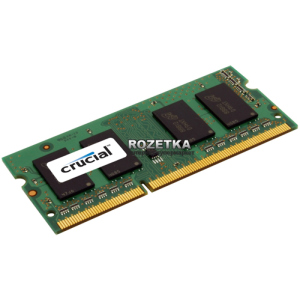 Оперативна пам'ять Crucial Micron SODIMM DDR3L-1600 4096MB PC3-12800 (CT51264BF160B) ТОП в Рівному