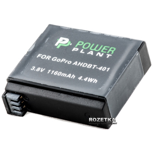 Акумулятор PowerPlant для GoPro AHDBT-401 (DV00DV1401) краща модель в Рівному