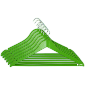 Набор вешалок для одежды Мій Дім EveryDay 44.5х23х1.2 см 6 шт Зеленая (RE05163G/6) ТОП в Рівному