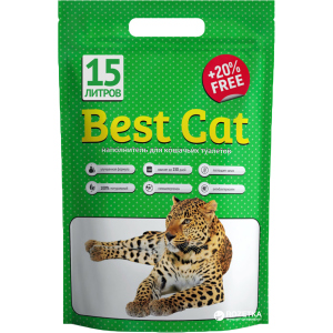 Наполнитель для кошачьего туалета Best Cat Green Apple Силикагелевый впитывающий 15л (SGL038/4820186930351) надежный