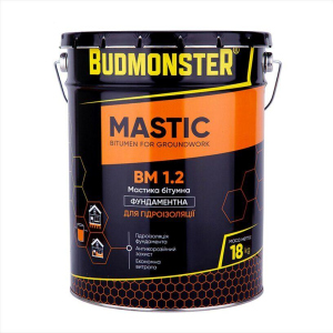 Мастика бітумна для гідроізоляції фундаменту BudMonster, 18 кг (85226)