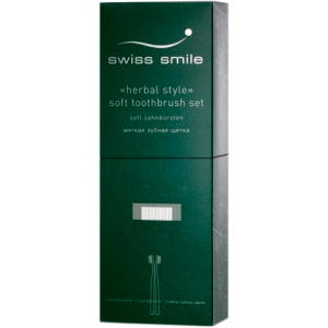 Зубные щетки супер-мягкие Swiss Smile Herbal Bliss Травяное наслаждение черного и зеленого цвета 2 шт (900-905) (7640131979078/7640131976046) в Ровно