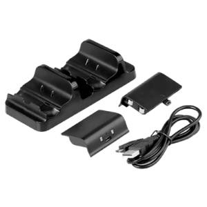 Зарядна Станція Dobe Xbox One Dual Charging Dock Black + 2 Акумулятори надійний