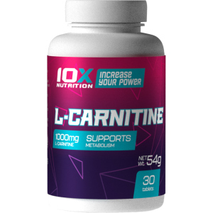 Жироспалювач 10X Nutrition L-Carnitine 30 таблеток (525272730764) в Рівному