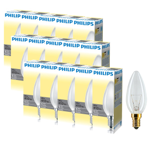 Лампа накаливания Philips 40W E14 230V B35 FR 1CT/10X10F (926000006933R) 15 шт лучшая модель в Ровно