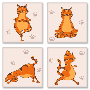 Набор для росписи по номерам Идейка Yoga-cat 18 x 18 см (KNP010) (4823104312185) ТОП в Ровно