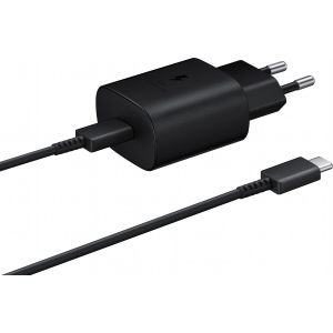 Зарядний пристрій Samsung 25W PD Wall Charger Type-C Cable Black (EP-TA800XBEGRU) ТОП в Рівному