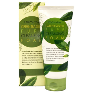 Пінка для вмивання обличчя Farmstay Green Tea Seed Pure Cleansing Foam із зеленим чаєм 180 мл (8809317286358)